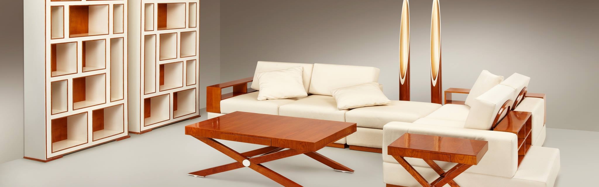 Bild italienische Designermöbel Couch weiß mit Tisch